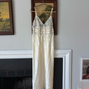 Ivory Lace & Satin Slip Dress